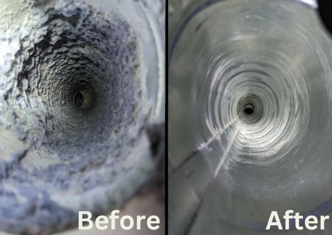 before and afetr dryer vent
